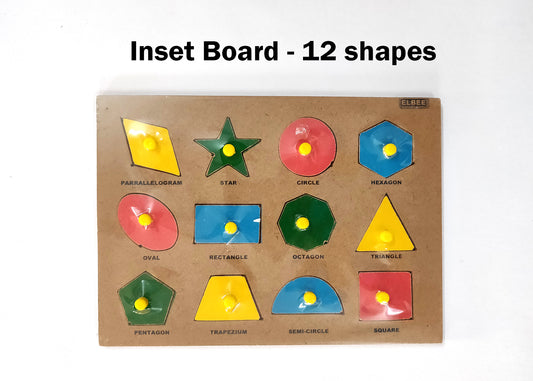 Su/Inset Board 12 Shapes Geometry Shapes