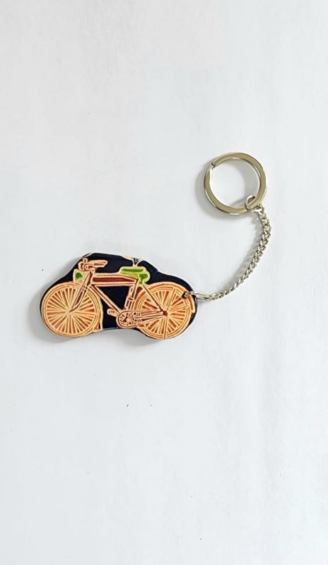 Key Ring Cycle Leather