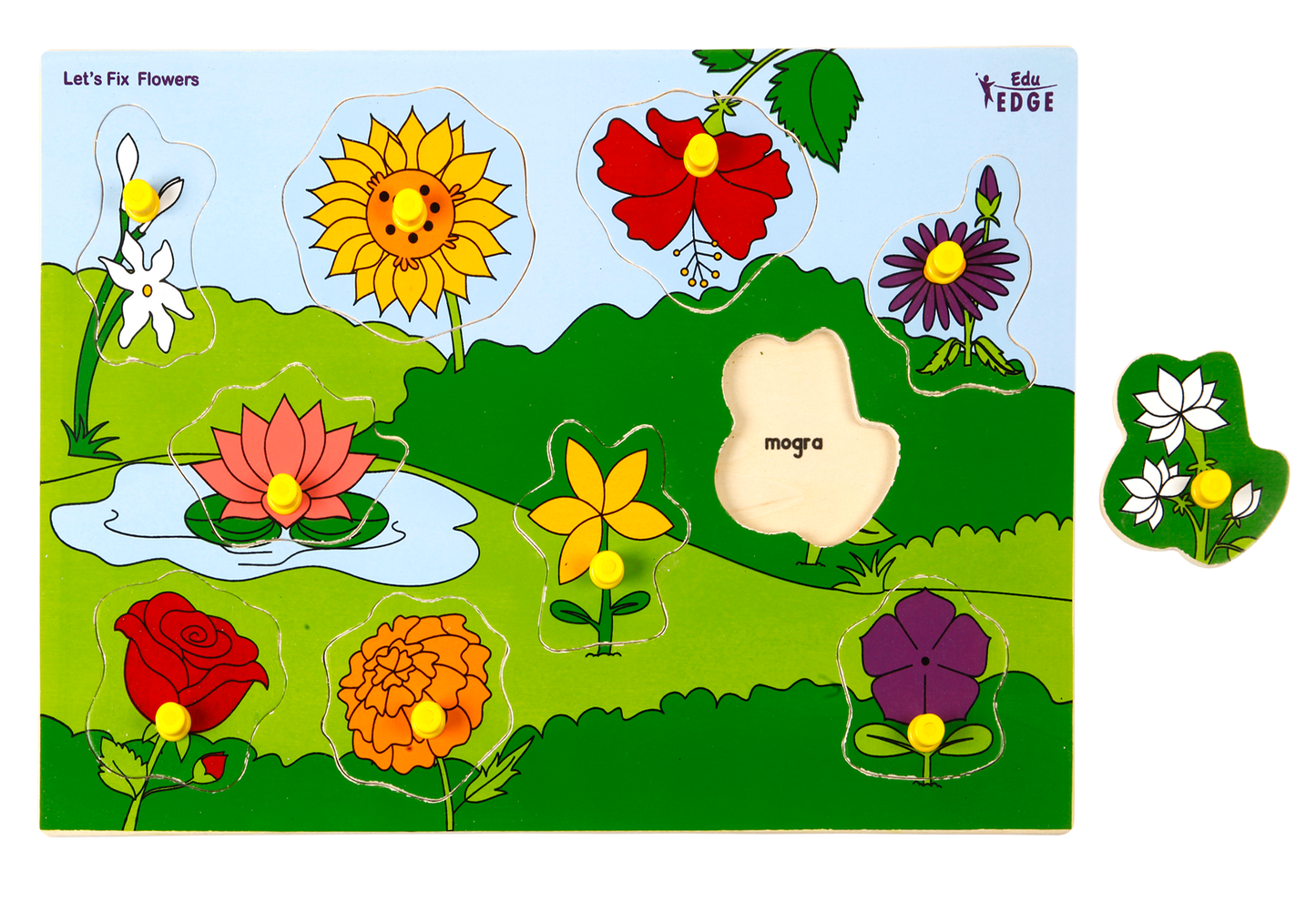 Vr/Wooden Inset Tray Puzzle Flowers