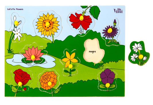 Vr/Wooden Inset Tray Puzzle Flowers