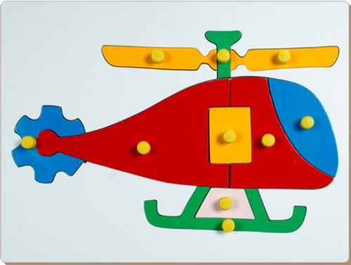 Lg/Wooden Inset Tray Puzzle Helicopter