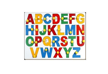 Wooden Jumbo English Alphabet Uppercase with Knobs