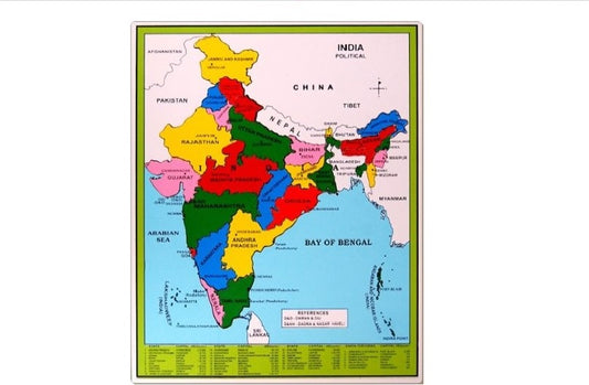 Lg/India Map Wooden Puzzle