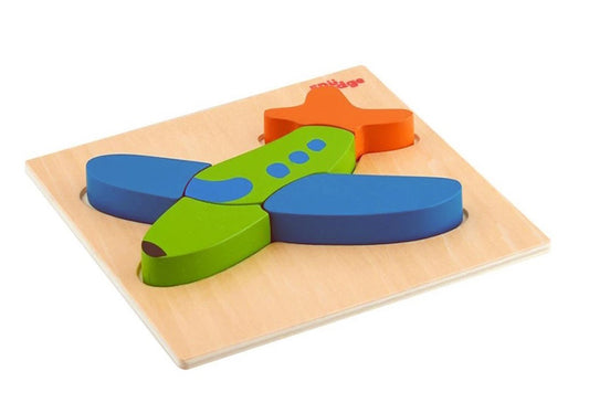 Vr/Wooden Toddlers Inset Tray Puzzle Airplane
