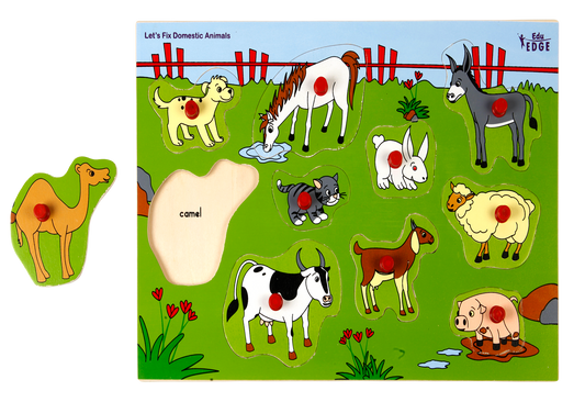 Vr/Wooden Inset Tray Puzzle Domestic Animals