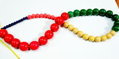 Wooden Graded beads chain colours