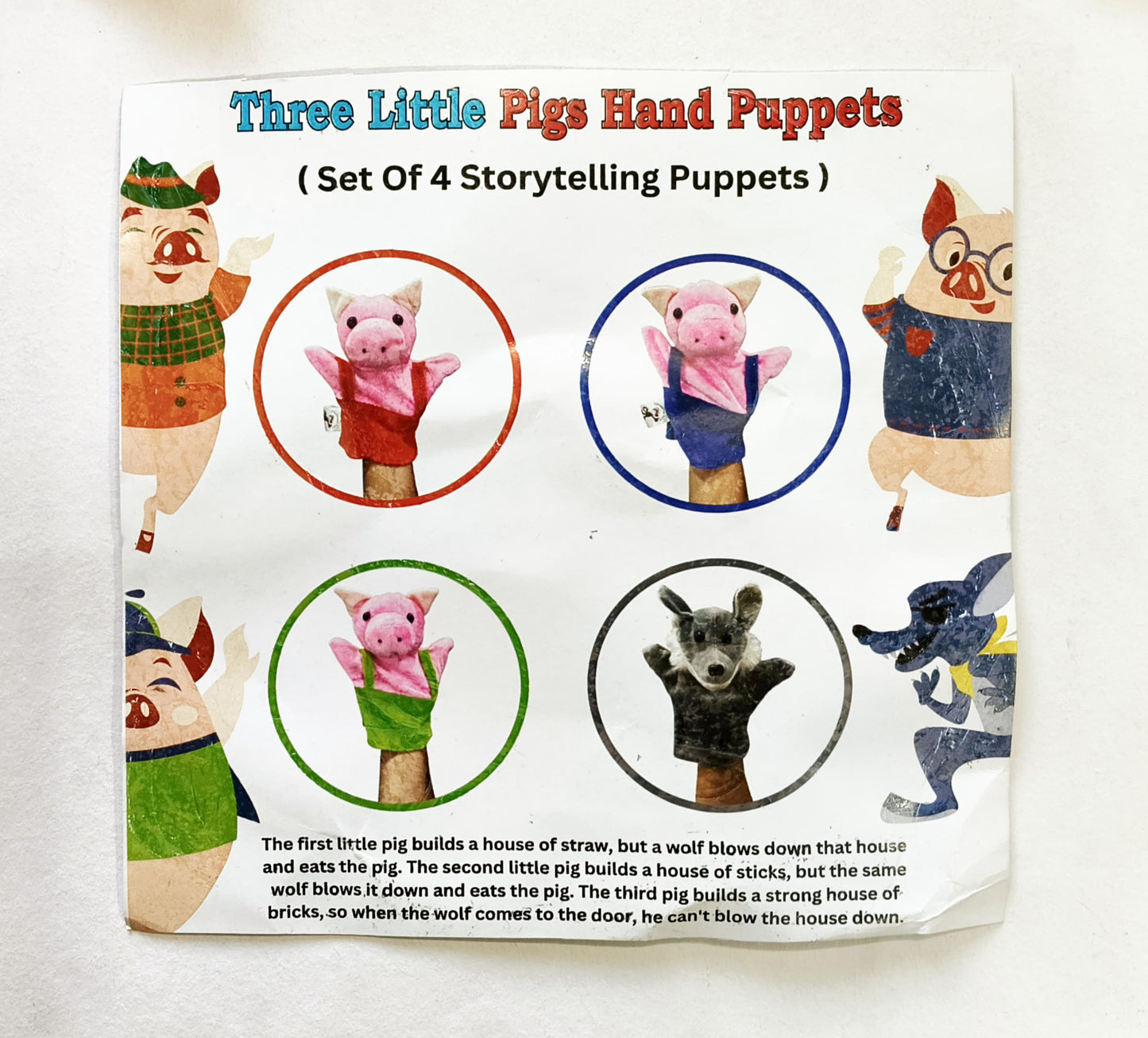 Rs/Glove Puppets 3 Little Pigs 4 Pcs