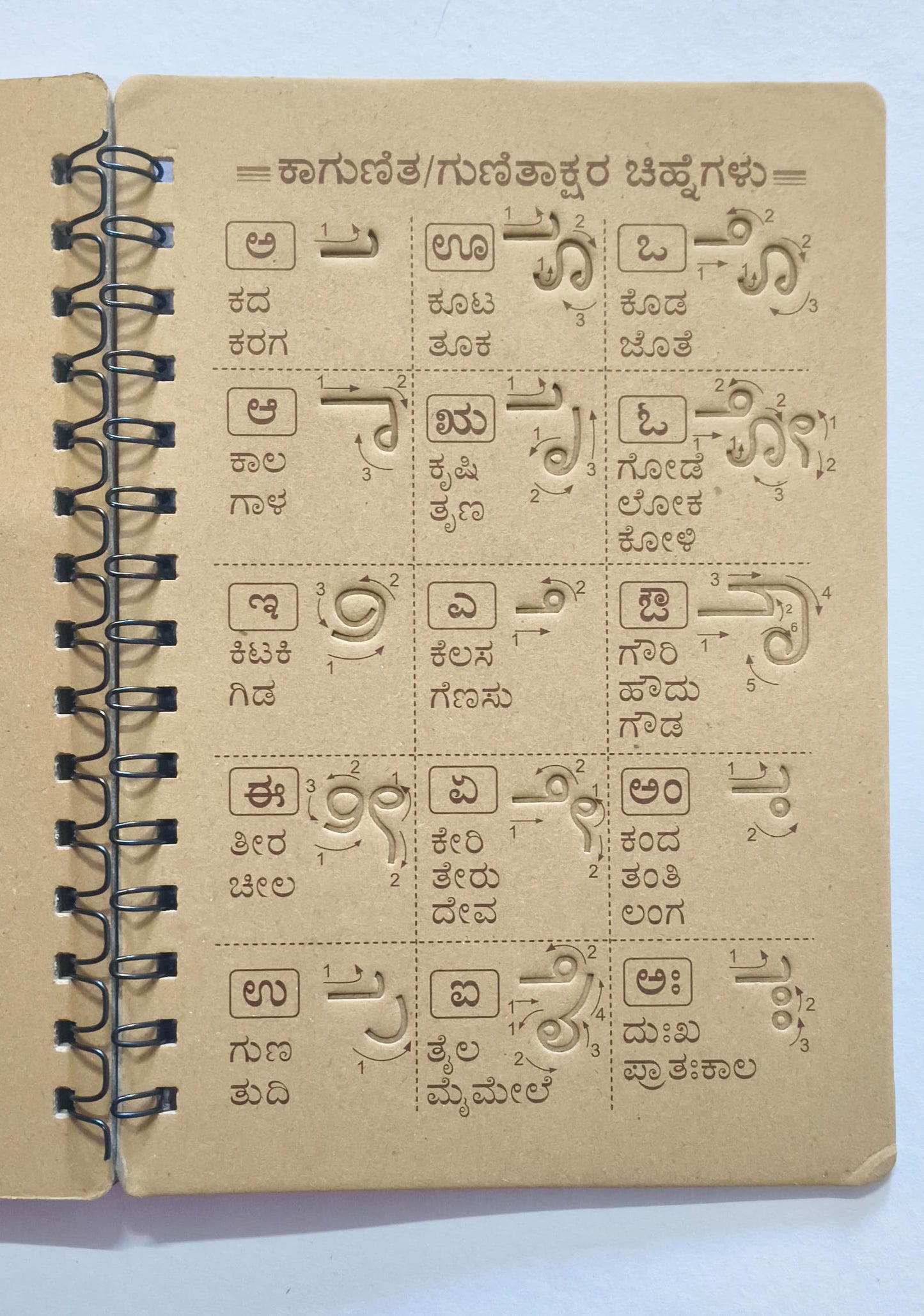 Ht/Kannada Letter Tracing Book