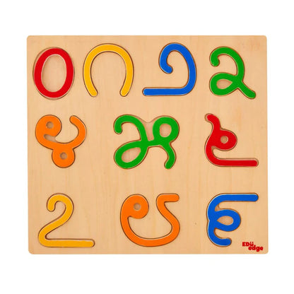 Vr/Wooden Inset Tray Kannada Numeral Puzzle