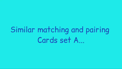 Su/Similar Matching And Pairing Cards Set A Identical Pairing