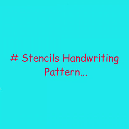 Stencils Handwriting Pattern