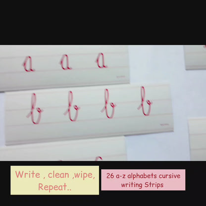 a-z Writing Strips Cursive