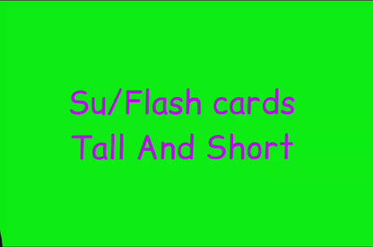 Flash Cards Tall And Short