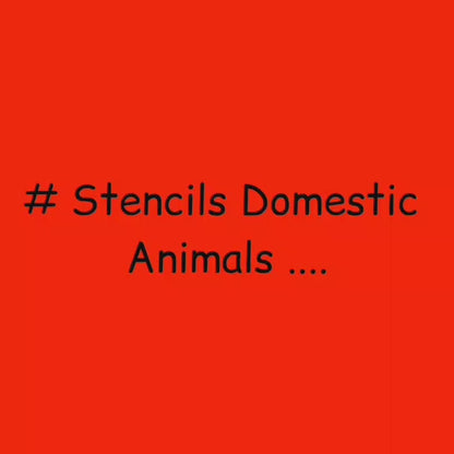 Stencils With Frame Domestic Animals