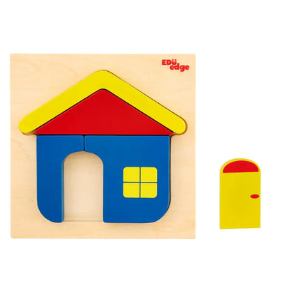 Vr/Wooden Tray House puzzle Toddlers