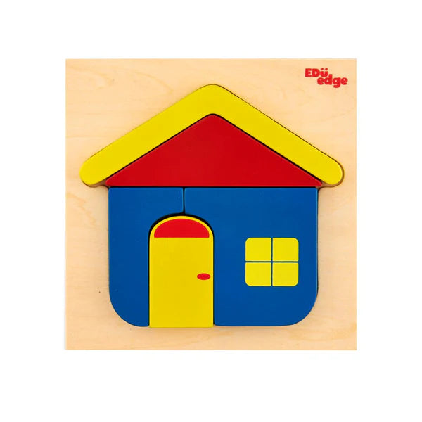 Vr/Wooden Tray House puzzle Toddlers